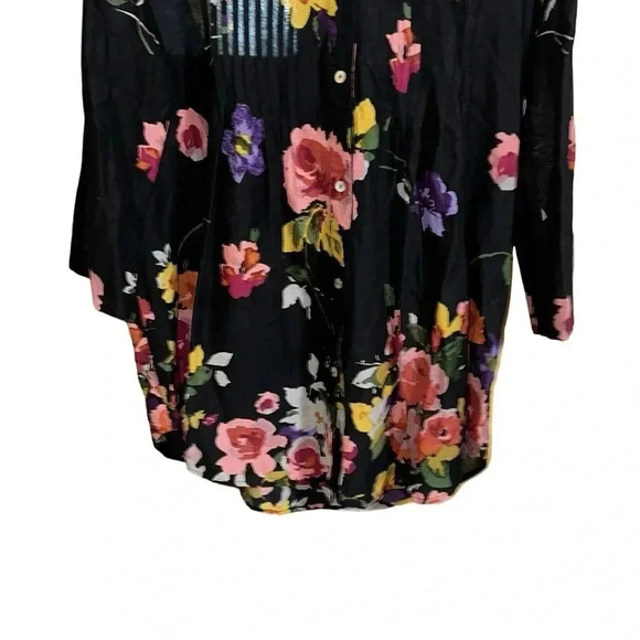 Soft Surroundings English Garden Floral Tunic Top Size Medium - Picture 3 of 5